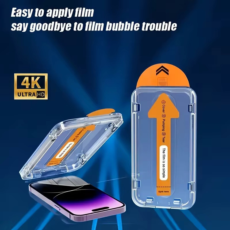2er-Pack Displayschutzfolie aus gehärtetem Glas für iPhone 11 bis 17 Pro Max, transparent - Bild 2