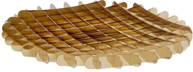 Luxuriöser Obstteller aus Metall in Gold mit rundem Gitterdesign, Durchmesser: 36,0 cm, Höhe: 6,5 cm - Bild 1
