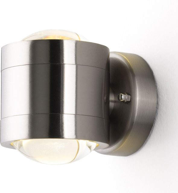 Wandleuchte SPHERE von casa NOVA in Silber mit LED und warmweißem Licht aus Glas und Aluminium - Bild 1