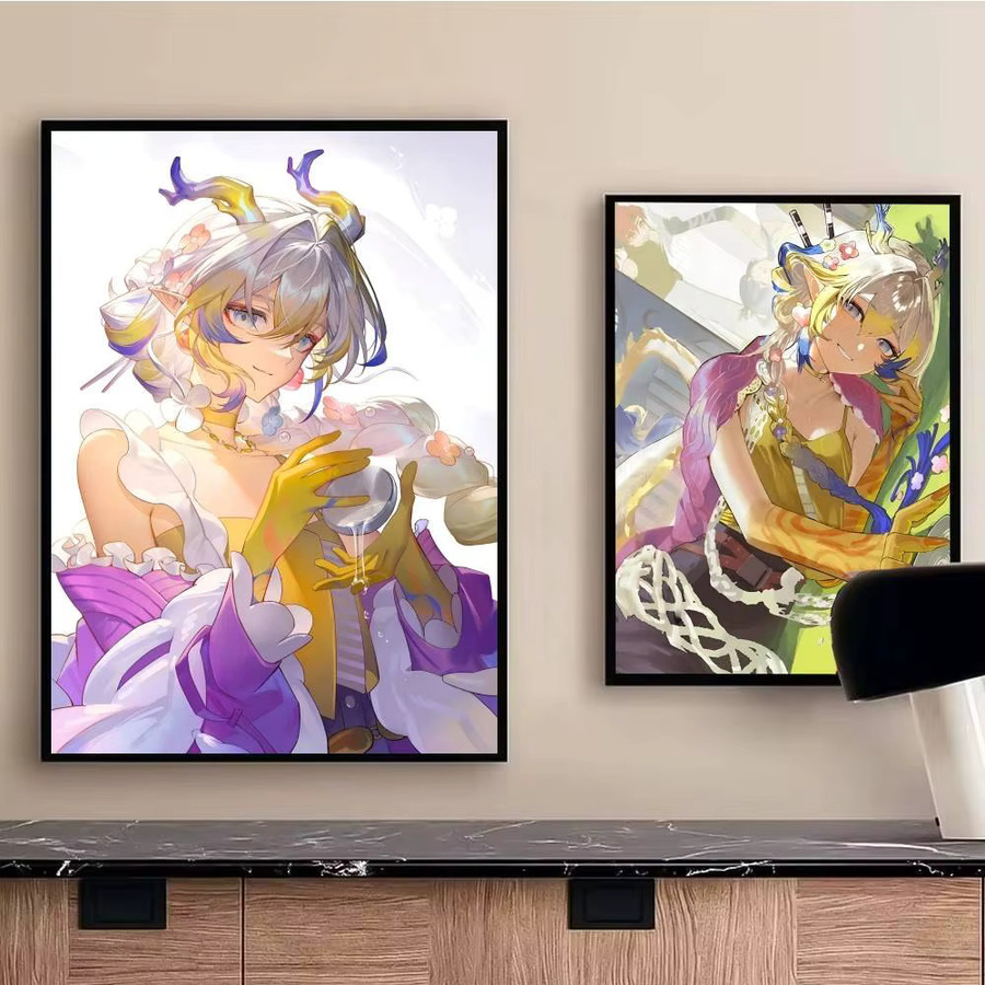 Kayou Shu Arknights Game Poster, wasserfester Wandkunst-Aufkleber in Multicolor, Vintage-Raumdekoration, B/H: 20,0 x 20,0 cm - Bild 3