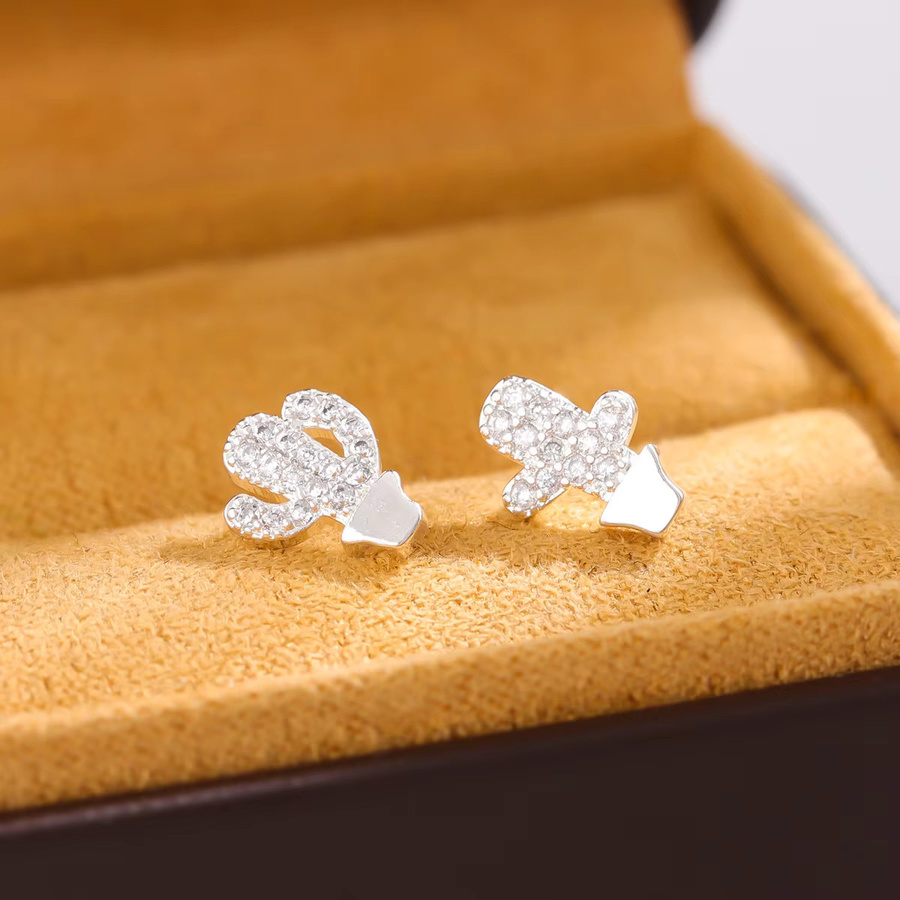 GaGa-Duck Ohrstecker 925 Silber, Diamant, Zirkonia - Bild 3