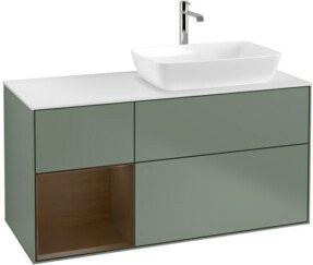 V&B Waschtischunterschrank Finion in Weiß lackiert, Breite: 120 cm, Tiefe: 50,1 cm, Höhe: 50,1 cm - Bild 1