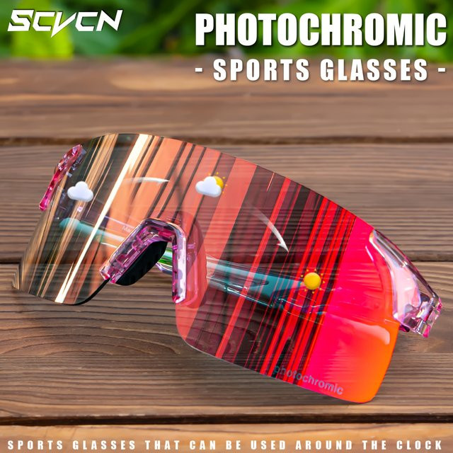 SCVCN Sportsonnenbrille, randlos, multicolor, Kunststoff - Bild 1