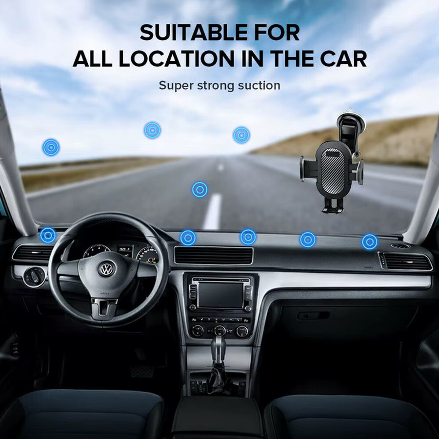 TIMOTRAS Dashboard-Navigationshalterung für Smartphones mit Saugnapf, Schwarz, passend für 4,7 bis 6,8 Zoll - Bild 3