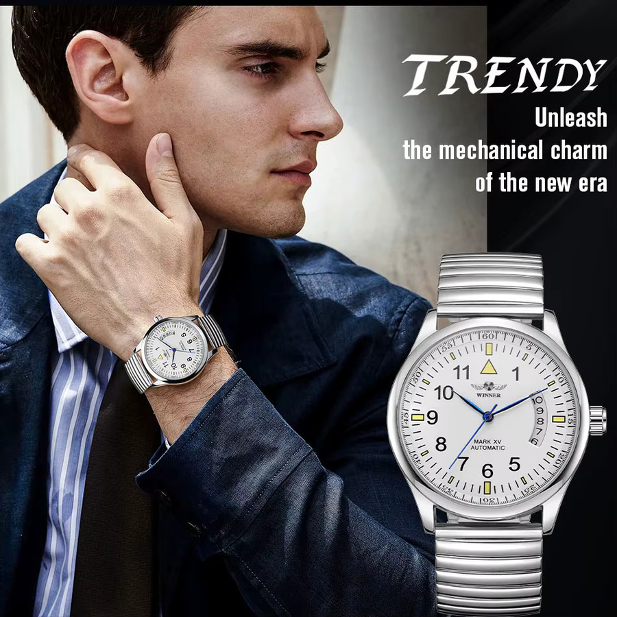 T-WINNER Armbanduhr Edelstahl, Automatik, Schwarz, Herren - Bild 2