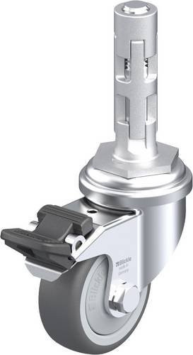 Blickle LRA-PATH 50KF-FI-E01 Lenkrolle mit Feststeller in Grau und Silber, Rad-Durchmesser: 50 mm, Tragfähigkeit: 75 kg - Bild 1