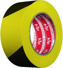 Kip 3824 Gewebe-Warnband gelb/schwarz Breite: 4,8 cm, Länge: 33 m - Bild 1