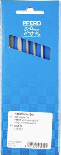 PFERD Präzisions-Nadelfeilen-Set 6-teilig, blau, Länge: 160 mm - Bild 1