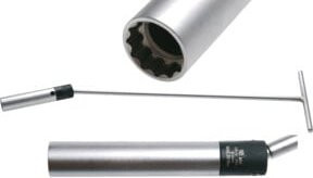 BGS Gelenk-Zündkerzenschlüssel mit Drehmomentbegrenzung 20 Nm SW 16 mm in Silber - Bild 1