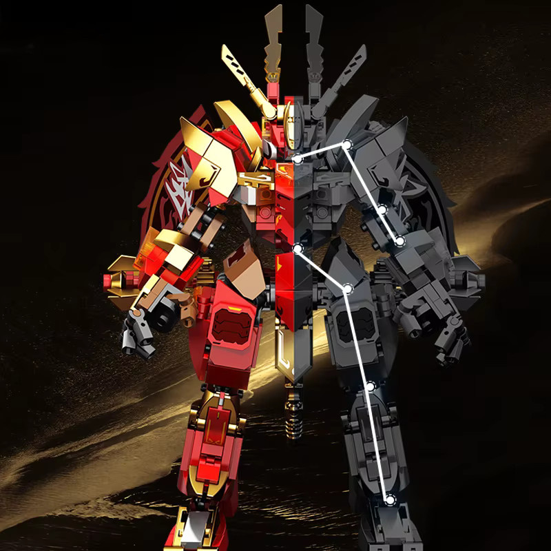 SEMBO BLOCK Mechaniker Serie Monkey King Transforming Modell Kit Mecha Bausteine MOC Montage Ziegel Spielzeug für Jungen - Bild 4