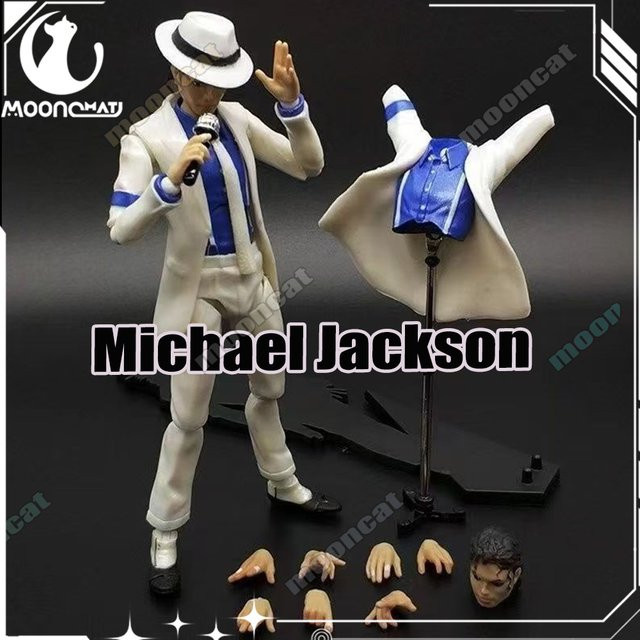 Bandai Michael Jackson Smooth Criminal Moonwalk Actionfigur, Kunststoff - Bild 1