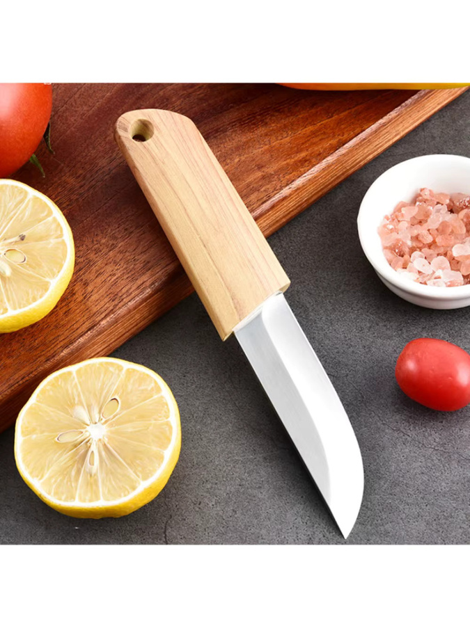 WXCOO Chefmesser aus Edelstahl mit Holzgriff in Silber und Braun - Bild 5
