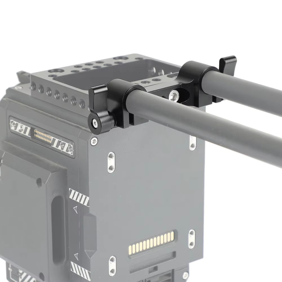CAMVATE 15 mm Schienenblock-Stangenhalter in Schwarz mit 1/4 Zoll Montagepunkten für DSLR-Kamera-Rigs - Bild 2