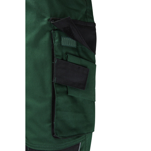 safety and more Latzhose EXTREME in Grün/Schwarz mit reflektierenden Elementen, Größe S, aus Polyester-Baumwoll-Gemisch - Bild 4