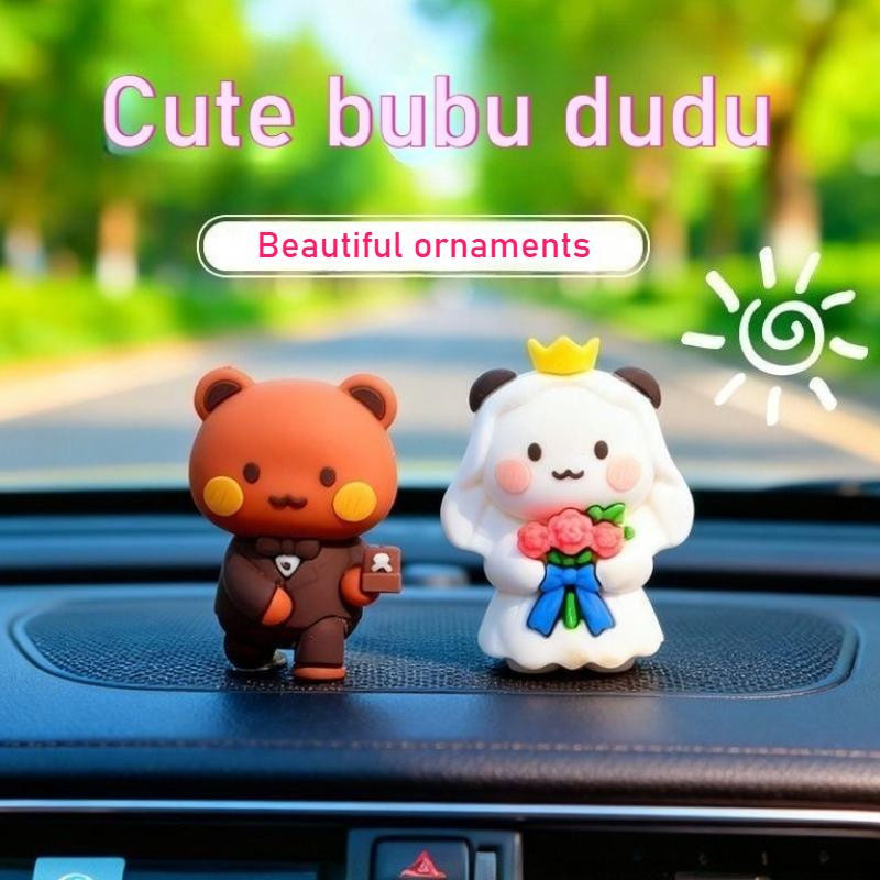 Fashnics Bubu und Dudu Panda Bär Hochzeit Figur Puppe weiß - Bild 3