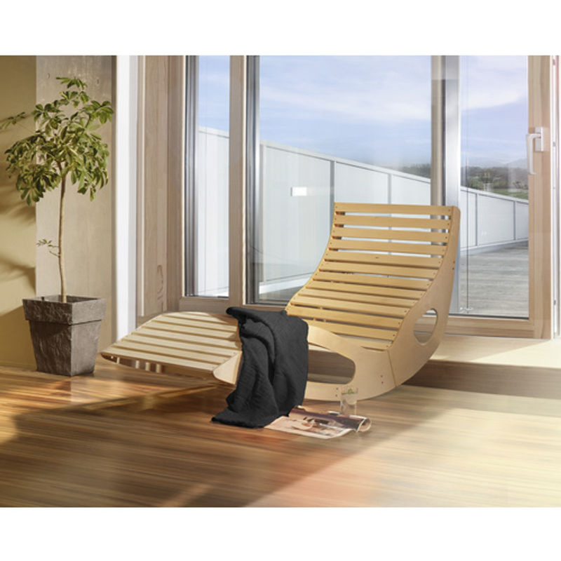 WEKA Wellnessliege aus Lindenholz natur in Beige, B/T/H: 165 x 64 x 95 cm - Bild 2