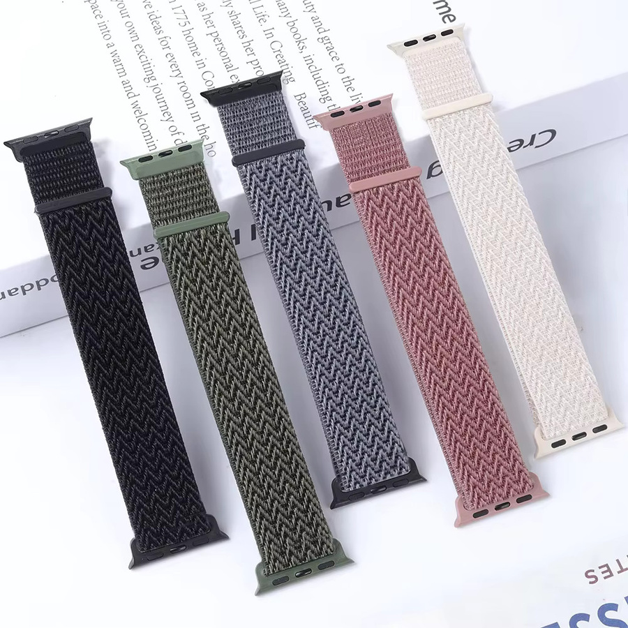 Nylon-Schlaufenarmband für Apple Watch, Textil/NATO, Unisex, Gemustert - Bild 3
