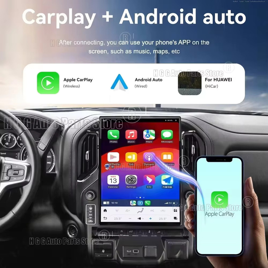 YANFU Multimedia Autoradio mit 16,2 Zoll Display für Chevrolet Silverado und GMC Sierra (2019-2023) inklusive GPS und CarPlay in Schwarz - Bild 3