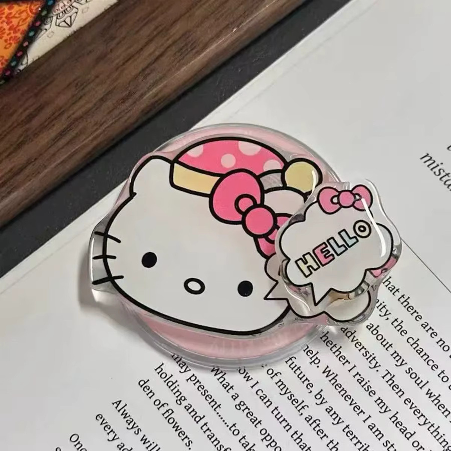 Sanrio Hello Kitty Magnetischer Handygriff mit MagSafe Rotation und Griptok Ständer für iPhone, Mehrfarbig - Bild 2