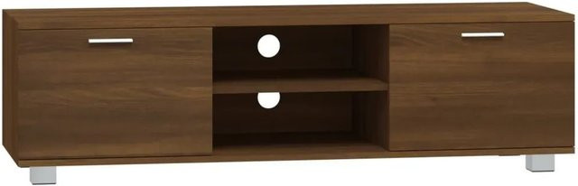 vidaXL TV-Schrank in Braun Eichen-Optik, moderner Lowboard für dein Wohnzimmer, B/T/H: 140 x 40,5 x 35 cm - Bild 1