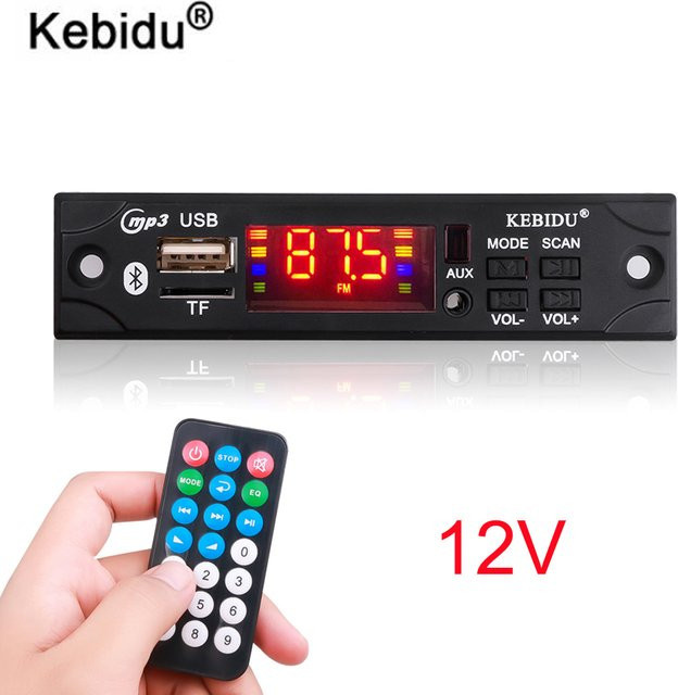 Kebidu Bluetooth FM Radio Modul für Auto Audio mit MP3 WMA Decoder Board, USB und TF Unterstützung, Schwarz - Bild 1