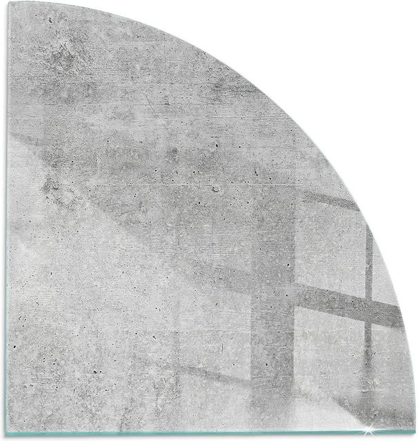 Tulup Glasplatte für Kamin und Öfen in Grau mit Rohbetonstruktur, B/B: 100 x 100 cm - Bild 1