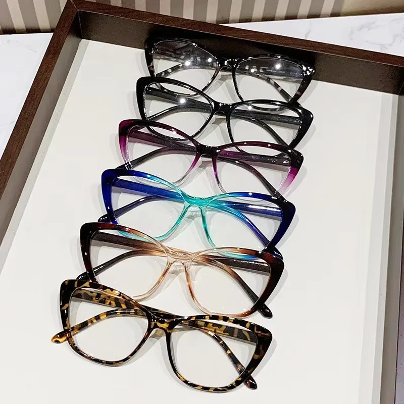 ERIKOLE Korrektionsbrille Cat Eye, Lila, Vollrand, Kunststoff, Blaulichtfilter - Bild 2