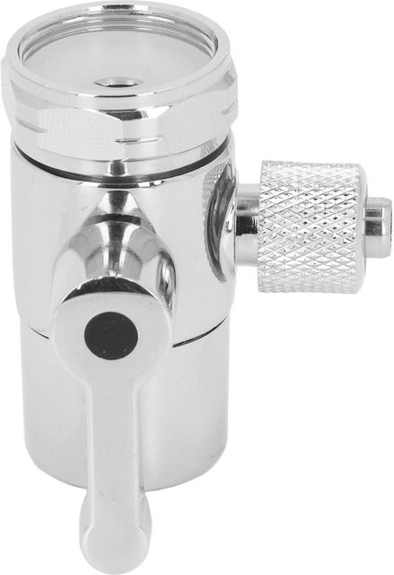 mfySpace Wasserhahn-Umstellventil aus Messing mit M22-Innengewinde und 3/8-Zoll-Anschluss in Weiß und Silber - Bild 1