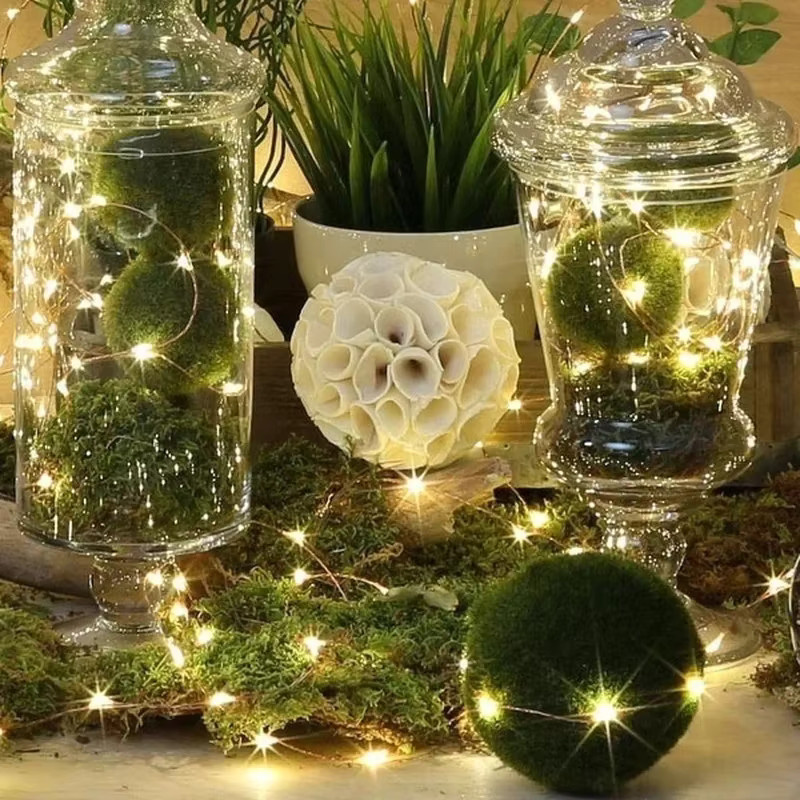 Lichterkette mit Batteriefach für Wohnzimmer, Schlafzimmer und Garten als dekorative Girlande für Weihnachten und Hochzeiten - Bild 3