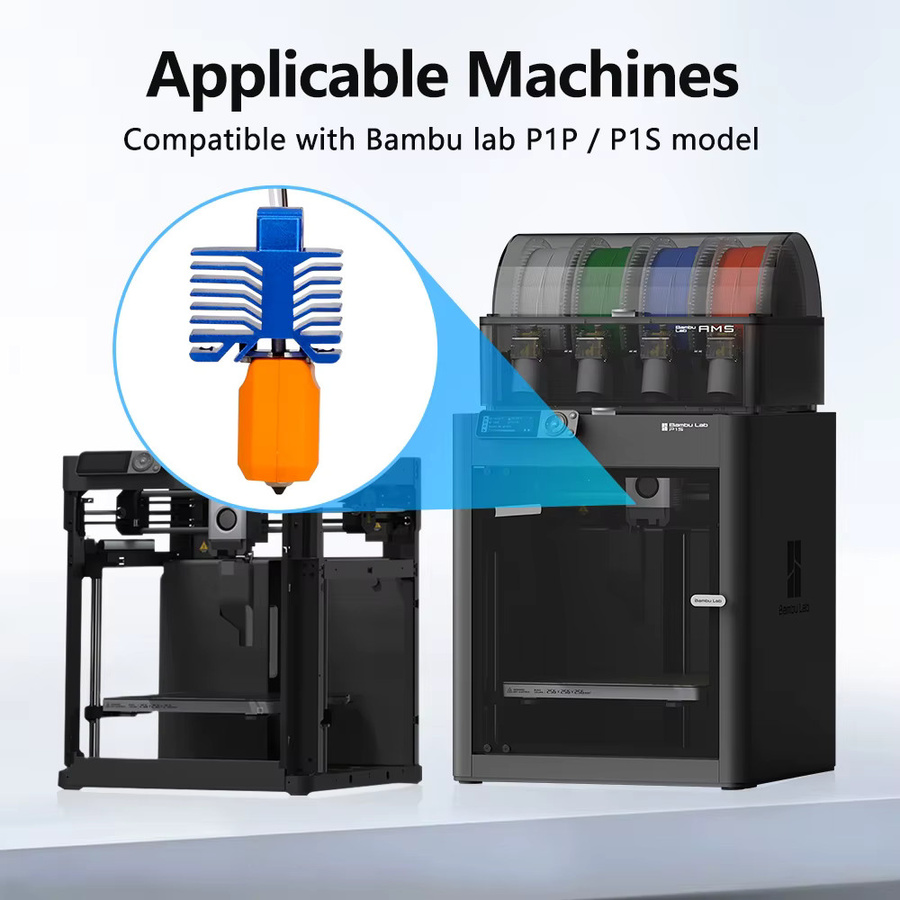 Bambu Lab TZ5.0 Hotend-Kit mit einteiliger Bimetall-Düse aus gehärtetem Stahl, 0,4 mm, für Bambu Lab P1P, P1S, X1 und X1C 3D-Drucker - Bild 2