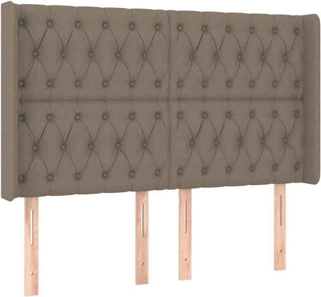 vidaXL Kopfteil mit Ohren in Beige, Stoff, B: 147 cm, T: 16 cm, H: 118 cm - Bild 1