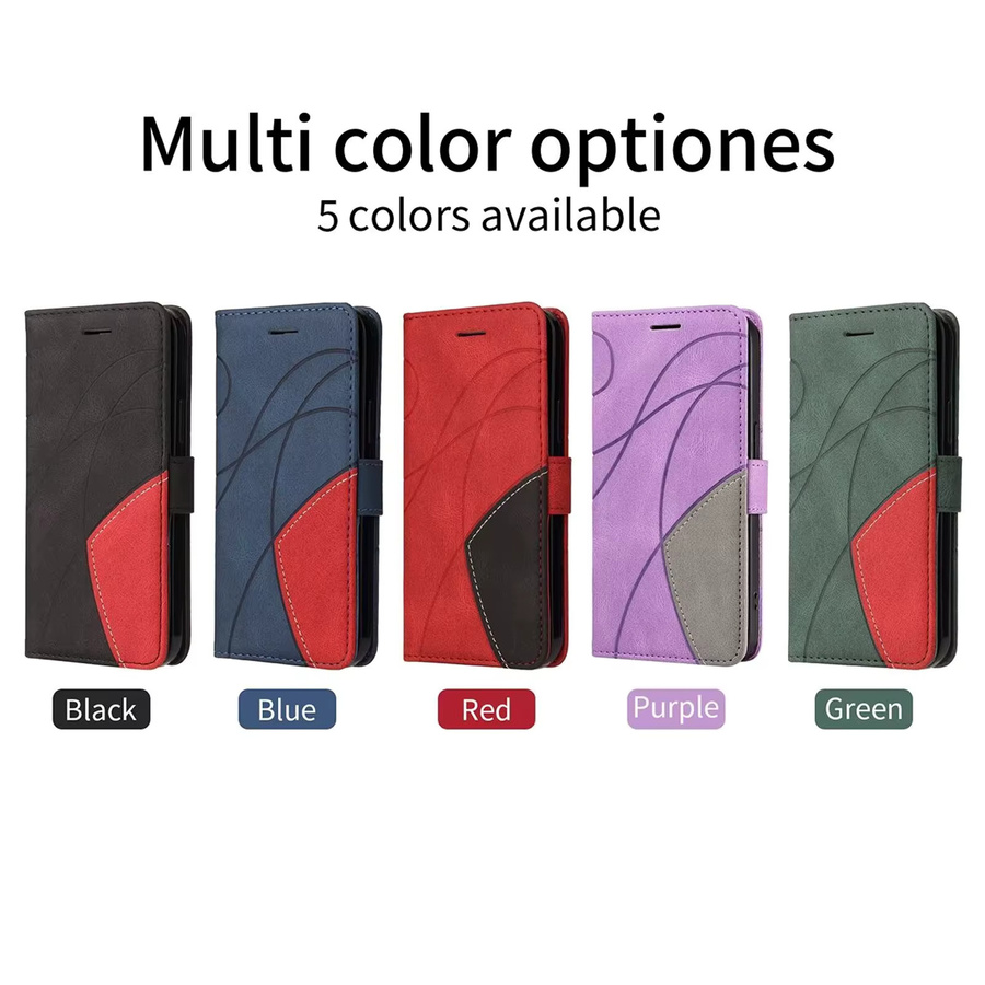 Hautfreundliche Leder-Brieftasche als Schutzhülle für Xiaomi Poco X7 X6 X5 Pro 5G X4 GT X3 NFC M7 M6 M5S M4 4G M3 mit Kartenfächern und Standfunktion in Blau und Grün - Bild 2