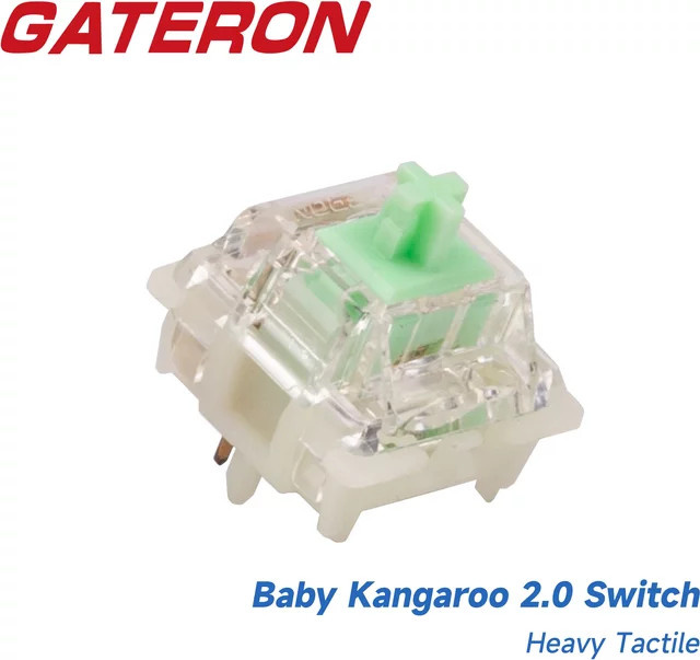 Gateron Baby Kangaroo Switch 2.0 – Voraktive SMD RGB mechanische Tastatur-Schalter, 5-Pin, 59g, Multicolor, geschmiert - Bild 1