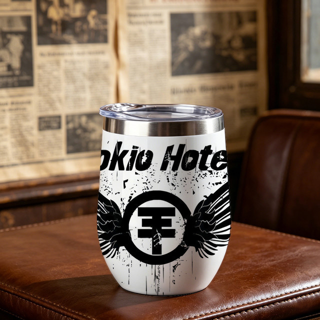 T-Tokio H-Hotel Vakuumisolierte Thermoskanne aus Edelstahl in Weiß, 360 ml tragbarer Becher für Kaffee und Bier - Bild 1