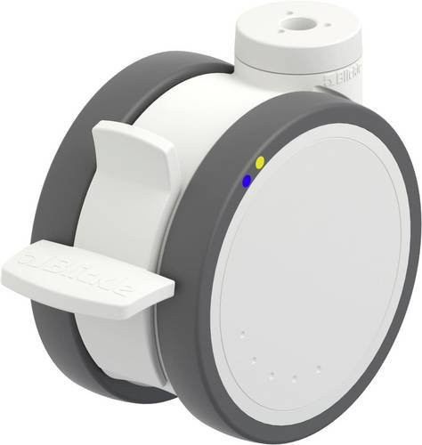 Blickle Kunststoff-Doppelrolle LKDXH-PATH 125XK-FI-ELS in Grau und Weiß mit einem Rad-Durchmesser von 125 mm und einer Tragfähigkeit von maximal 125 kg - Bild 1