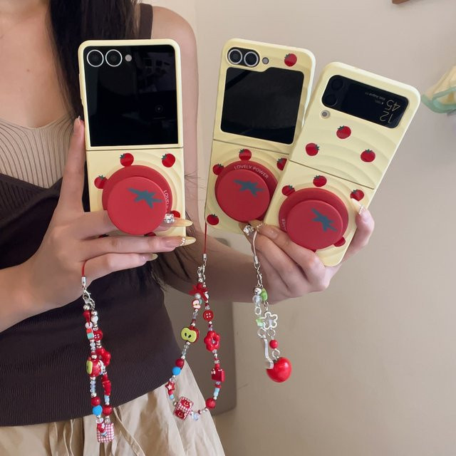 Magnetische Schutzhülle mit Tomaten-Design für Samsung Galaxy Z Flip7 Flip6 Flip5 Flip4 Flip3 kompatibel mit MagSafe - Bild 1