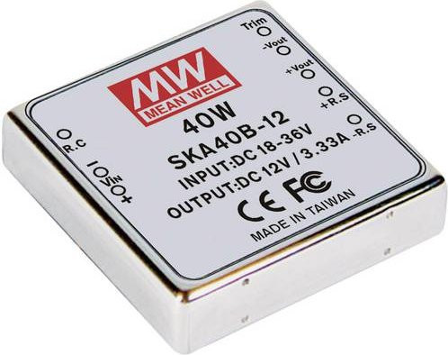 Mean Well MW SKA40C-12 DC/DC-Wandler 39W in Silber mit 1 Ausgang - Bild 1