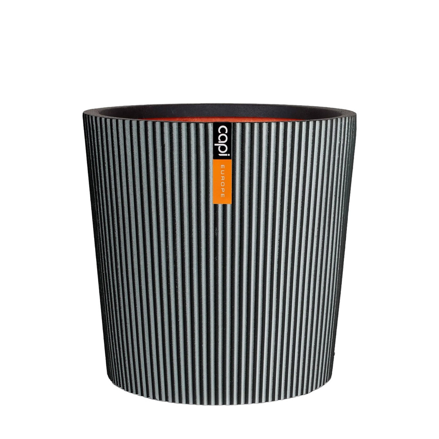 Capi Europe Blumentopf Groove NL konisch Anthrazit Ø: 45 cm, Höhe: 41 cm - Bild 2
