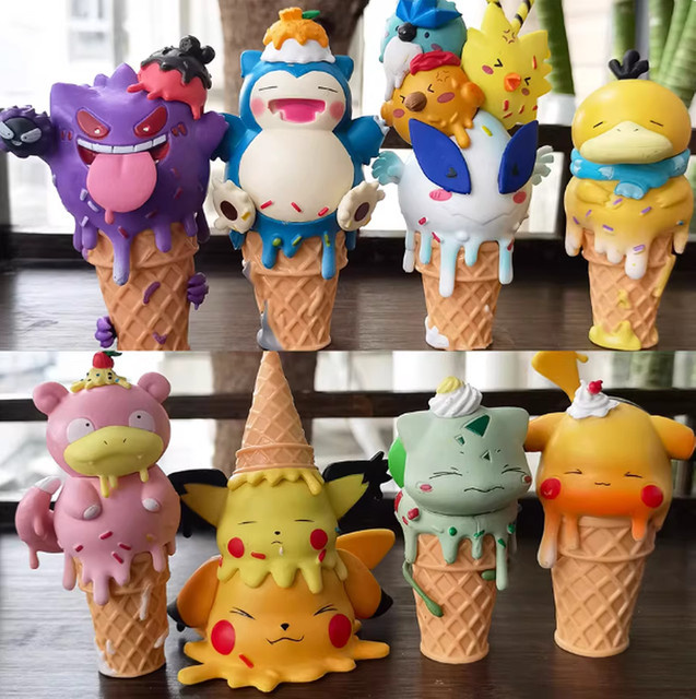 Bandai Pokémon Eiscreme-Waffel-Serie Blindbox Psyduck Gengar, Actionfigur, Einzelfigur - Bild 1