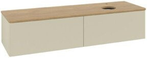 V&B Waschtischunterschrank Antao ohne Frontstruktur in Eiche Honig Braun lackiert B: 160 cm, T: 50 cm - Bild 1