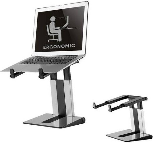 Neomounts NSLS200 Laptopständer für 10-17 Zoll, 6-stufig höhenverstellbar und zusammenklappbar, Silber-Schwarz - Bild 1
