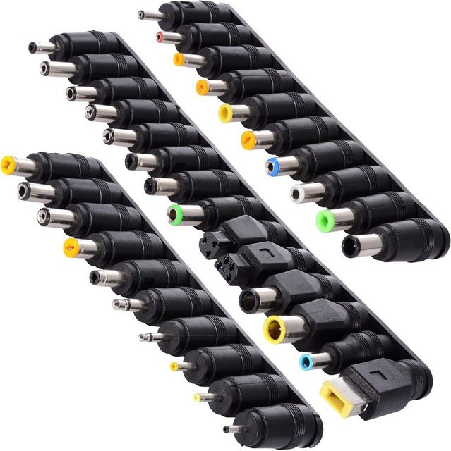 AOKIN 34-teiliges Universal-Laptop-Notebook-Eingang-DC-Stecker-Set mit Klinkenspitzen für verschiedene Notebook-Modelle - Bild 1