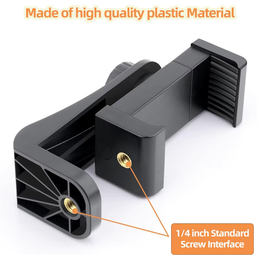 EXSKOF 6-in-1 Smartphone Brusthalterung mit verstellbarem Clip und Stativ sowie Selfie Stick in Schwarz für Samsung, iPhone, HUAWEI, XIAOMI, Realme und GoPro OSMO Action Cam - Bild 2
