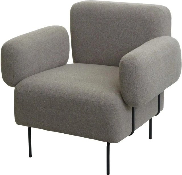 MCW Lounge-Sessel L83 in Grau mit Metallgestell und Stoffpolsterung - Bild 2
