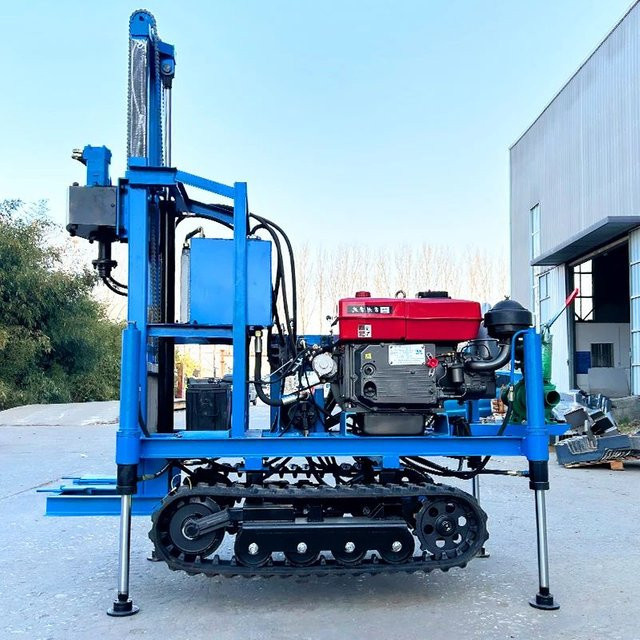 YINSITANDUN Diesel-Hydraulische Radmontierte Tragbare Brunnenbohranlage in Blau mit 200m Bohrtiefe - Bild 1