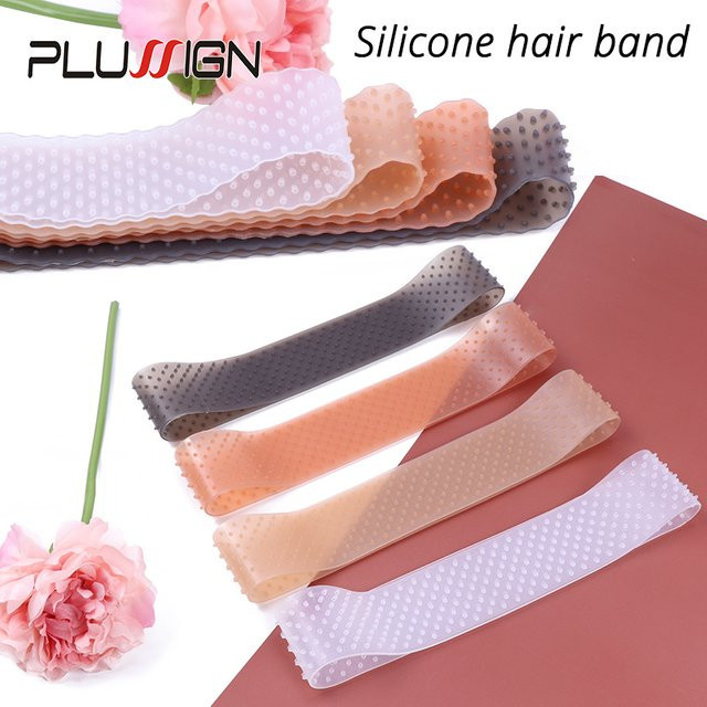 plussign Perücken-Grip-Band, Silikon, Transparent, Unisex - Bild 1