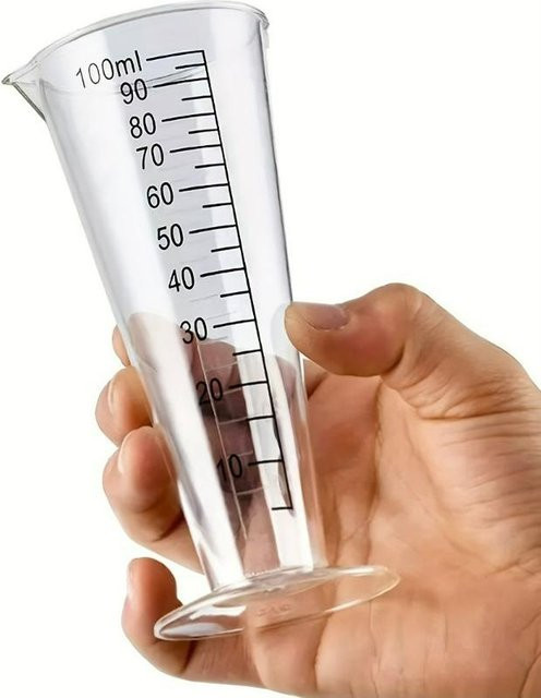 Pulse Steps Messbecher aus Kunststoff mit Skala, 100 ml, weiß oder transparent - Bild 1