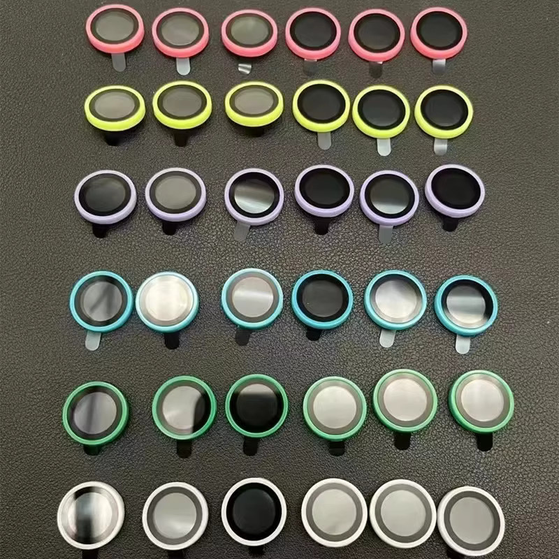 Kamera-Schutzset für Samsung Galaxy S24 Ultra mit glänzenden Keramik-Linsenringen und gehärtetem Glas-Schutzfilm in Grün und Multicolour - Bild 5