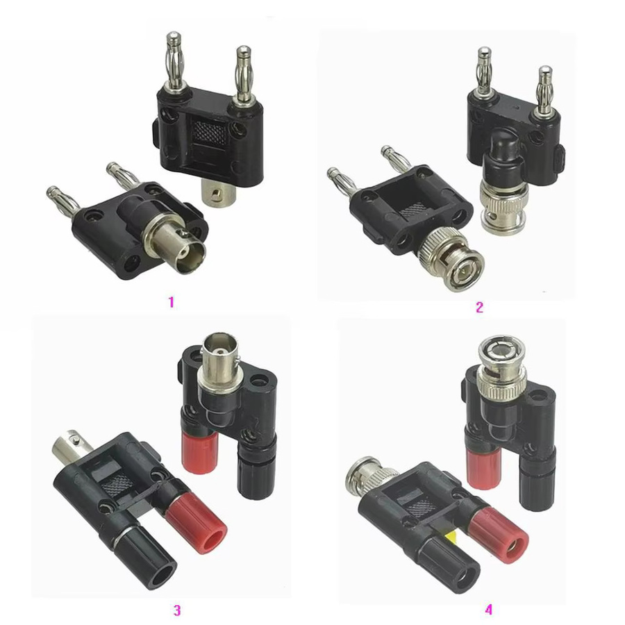 BNC auf Bananenstecker und Buchse RF-Stecker Koaxial-Testkonverter Adapter in Schwarz - Bild 2