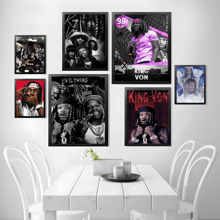 K-King Rapper HD-Kunstposter, selbstklebend und wasserfest, ästhetische Wanddekoration für dein Zuhause, Wohnzimmer oder Bar, B: 20 cm, H: 15 cm - Bild 2
